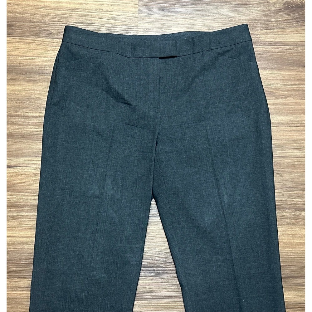 Lafayette 148 New York Irving Charcoal Grey Virgin Wool Blend Dress Pants Sz 8 - Picture 2 of 10